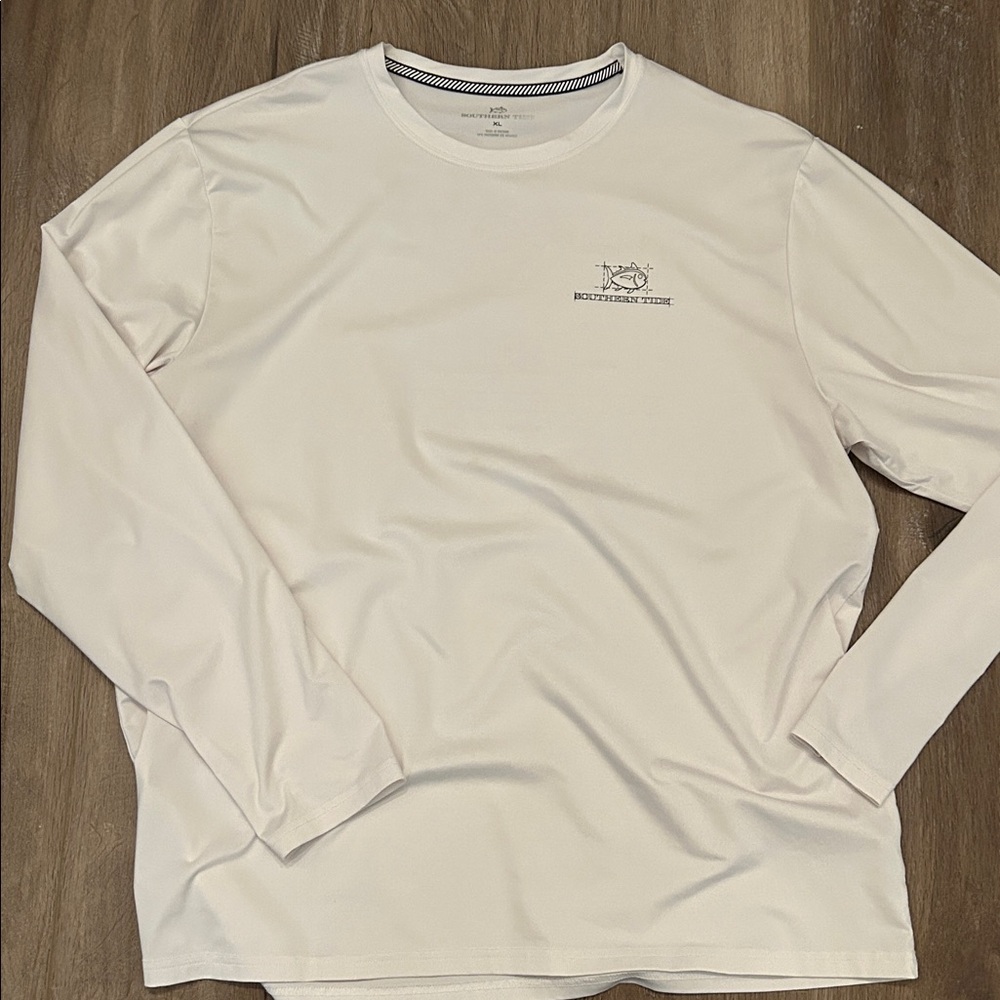 Southern Tide white performance Long Sleeve Shirt